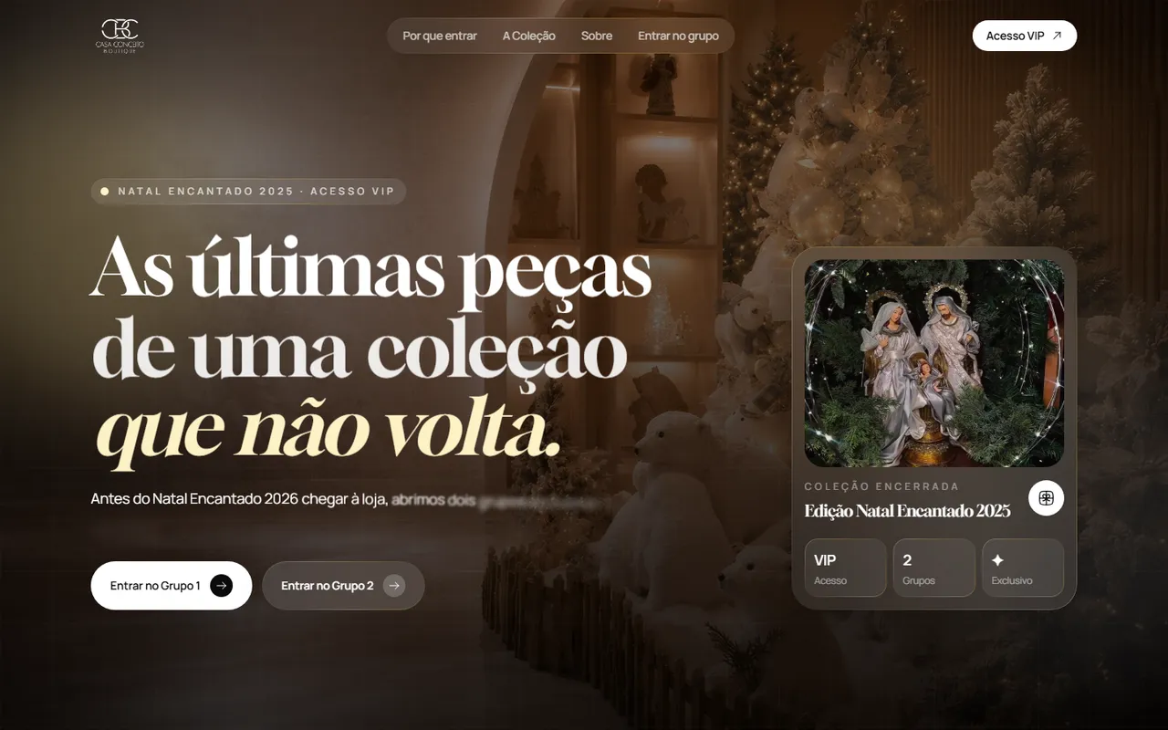 Captura de tela do site Casa Conceito Boutique